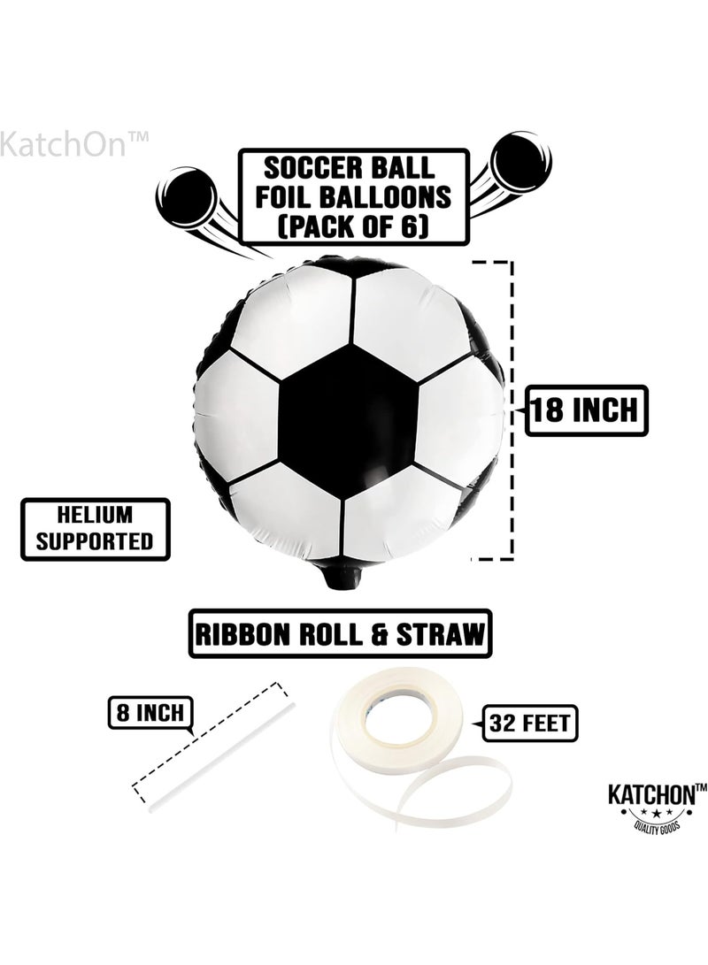 KATCHON Soccer Balloons -18 Inch Balloons | Soccer Birthday Party Decorations , Sports Themed Party Decorations | soccer decorations For Party With Black And White balloons - Image 3